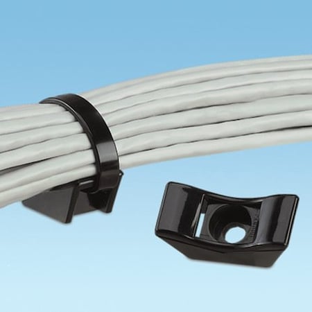 Panduit Cable Tie, Mnt, Eh, No 8screw, Wrnylon, Bl, PK10 TMEH-S8-X0